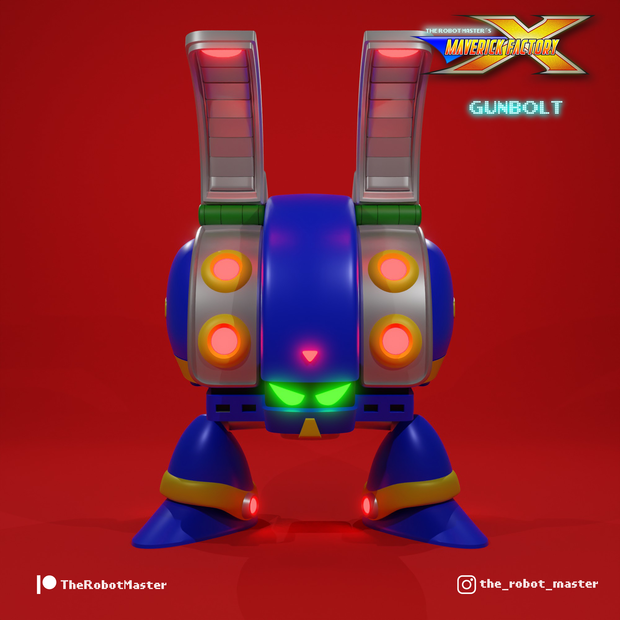 gunbolt escultura videojuegos garage kit model megaman x 3D print model - Mito3D