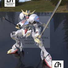 gundam varonil dúo espada katana 3d print model - Mito3D