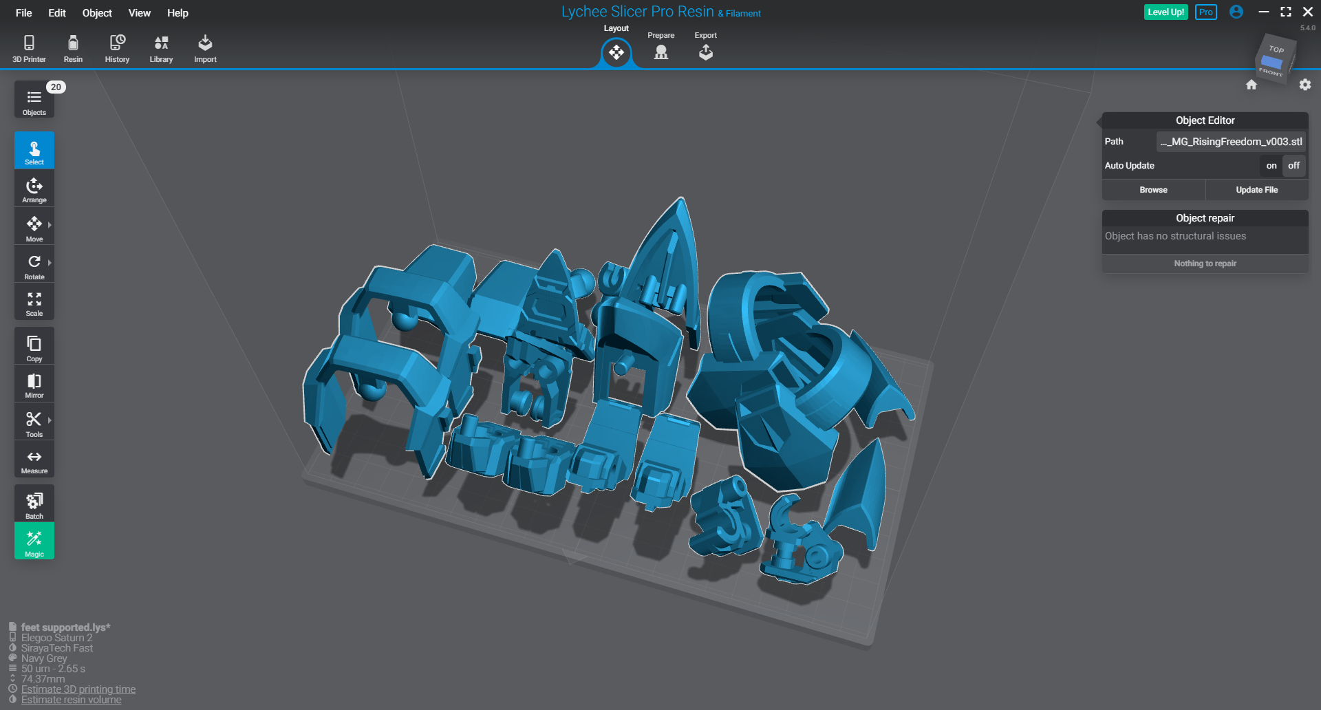 gundam pies juego semilla modelo creciente libertad 3D print model - Mito3D