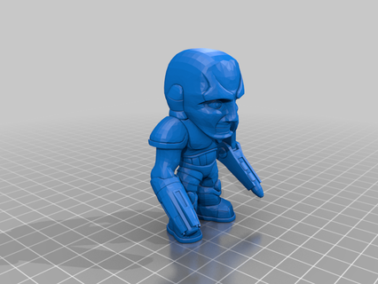 gunner mini-figure collectible cyborg model quake 2 quakecon strogg toy creatures 3d print model - Mito3D