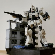 gunpla Diorama städtisch Bereich Gundam Plamodel sf Stadt Gebäude 3d print model - Mito3D