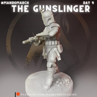 gunslinger mandalorian star wars crusaders mando 3d print model - Mito3D