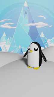 Gunter Arte aventuras hora finlandés jake pingüino hielo 3d print model - Mito3D