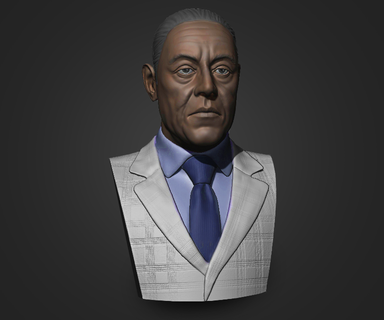 gus fring breaking bad Art bust breaking bad high poly tv show toy decoration art  3d print model - Mito3D