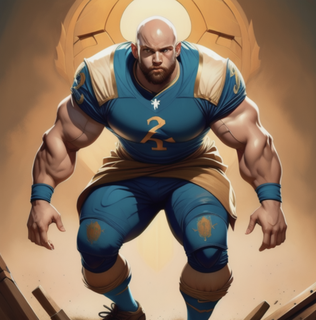 gus powerful human team brawler oldhammer fantasy football 3d print model - Mito3D
