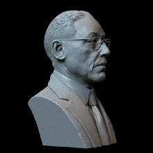 gustavo fring giancarlo esposito breaking bad better call saul art bust portrait likenes sidnaique s realistic sculpture 3d print model - Mito3D