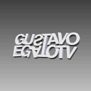 gustavoegatotv logo text music artist 3d print model - Mito3D