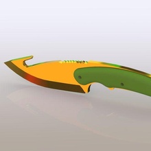 intestino coltello csgo arma video gioco 3d print model - Mito3D