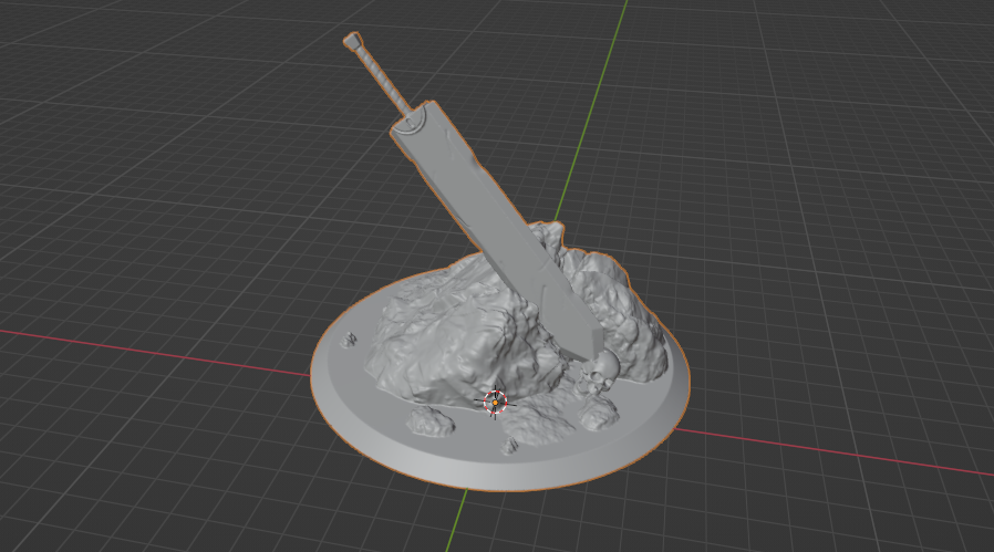 culhões lâmina diorama arte furioso Dragão assassino 3D print model - Mito3D