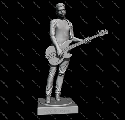 guy berryman coldplay - 3dprinting musician character statue actionfigure rockstar guitar rock famous figure stl miniature vinyl band creature gaming fantasy 3d print model - Mito3D