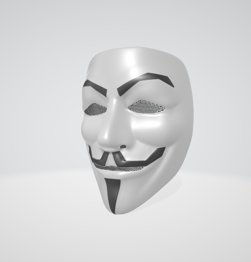 Kerl fawkes Maske Vendetta Charakter Cosplay 3D print model - Mito3D