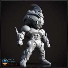 guyver super deformed art carattere figurina statua 3dprintable biobooster scifi anime figura 3d print model - Mito3D