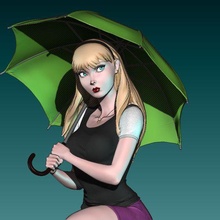 gwen stacy spiderman 3d print model - Mito3D