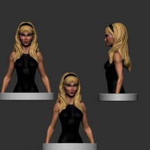gwen stacy cammy arte xm studios girl mulher estatua escultura zbrush 3d print model - Mito3D