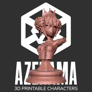 gwendolyn bust stl ready 3d printing odin sphere videogame flying armor girl shield spear azerama crown wings feather princess 3d print model - Mito3D