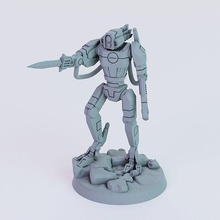 gx11 command drone greater good printable scifi 28mm terrain xenos xeno 3dprint tabletop resin future technology miniature greater good 2pi tau krootox pose space communist 3d print model - Mito3D