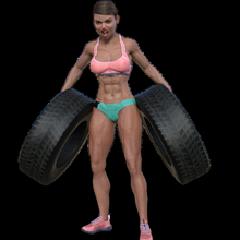 Gym dur cuire femme 3d print model - Mito3D