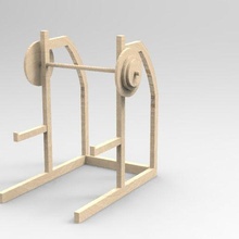 gym rack phone holder cell gim squat sit supporter 3d print gadget 3d print model - Mito3D