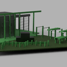 gimnasio espacio modelo arquitectura 3d print model - Mito3D