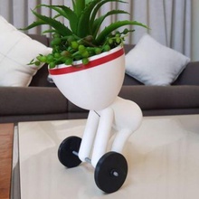 gym themed robert plant style vase pot succulent cactus robert_plant cross_fit 3d print model - Mito3D