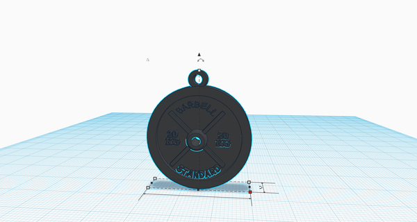 gym weight plate keyring keychain key fob weights muscles 3d print model - Mito3D