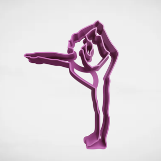 gymnast girl cookie cutter cutters stl molds rhythmic 3d print model - Mito3D