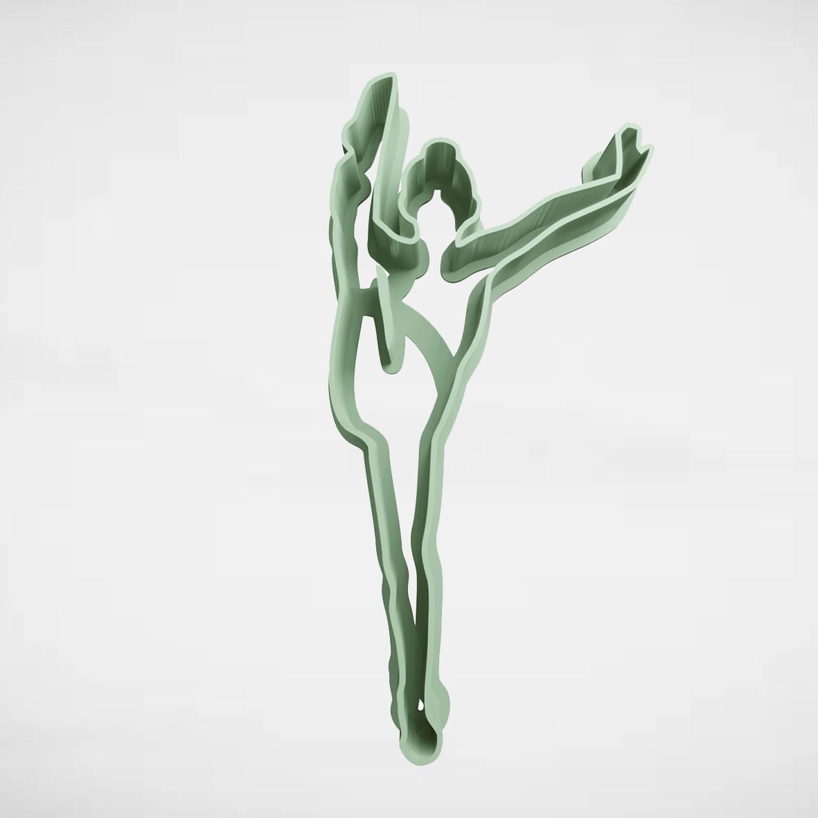 jimnastikçi kız kurabiye kesici kesiciler stl kalıplar ritmik 3D print model - Mito3D