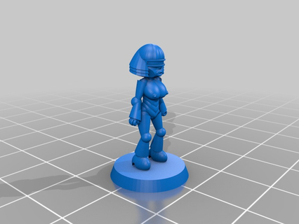 gynoid 28mm d&d pathfinder starfinder robot 3d printing 3d print model - Mito3D