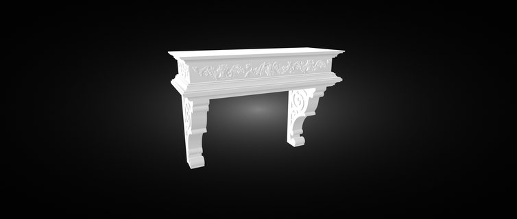 gypsum fireplace frame 3d print stl 3d print model - Mito3D