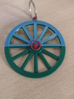 cigano chave anel pendente roda cal Roma 3d print model - Mito3D