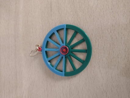 gypsy pendant earring wheel flag pending gipsy roma cal 3d print model - Mito3D