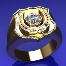 gypsy ring 5mm round jewelry stone signet 3d print model - Mito3D
