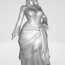 gypsy woman dress 3d print model - Mito3D