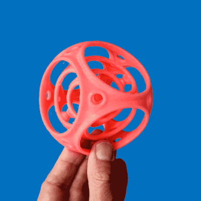 gyro air v2 art gyroscope math toy toys mechanical 3d print model - Mito3D