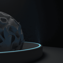 giroscópio luminária giroide Projeto luz mármore arte 3d print model - Mito3D