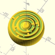 giroscópio de labirinto jogo personalizador sistemas openscad 3d print model - Mito3D