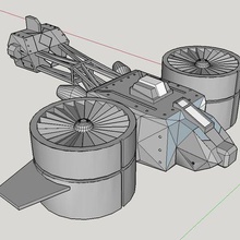 gyrocopter de la science-fiction jeu les squats 3d print model - Mito3D