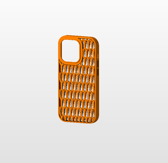 gyroid phone case - 2 iphone 14 pro apple 3d print model - Mito3D