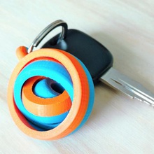 gyroscope various key keychain keyring keys chain ring 3d print model - Mito3D