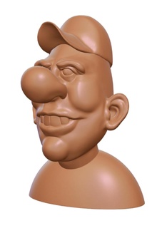 gzicht cartoon head face 3d print model - Mito3D