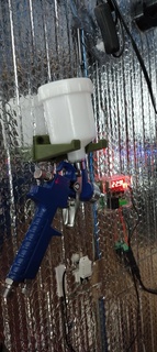 hvlp mini spray gun wall hanger air mount paint sprayer airbrush createx 3d print model - Mito3D