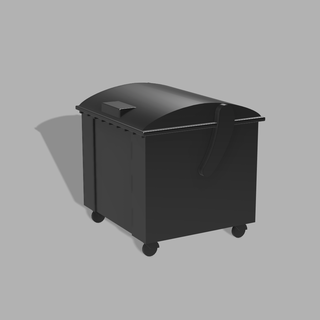 h0 scale garbage container llcontainer 3d print model - Mito3D
