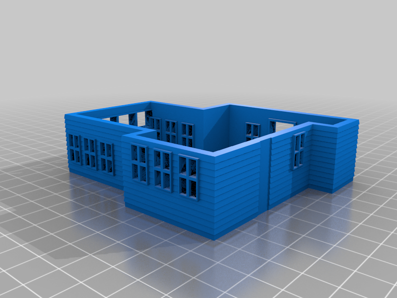 h0 scale house 3D Print Details