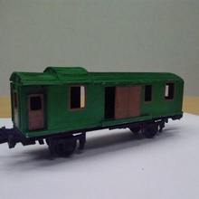h0 scale old time baggage train car game vehicles wagon model cart 3d print model - Mito3D