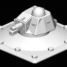 h39 turret emplacement 1 100 game atlantic wall bunker day ww2 games 3d print model - Mito3D