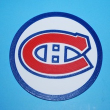 habs coaster art hockey montreal canadians nhl team signs logos 3d print model - Mito3D