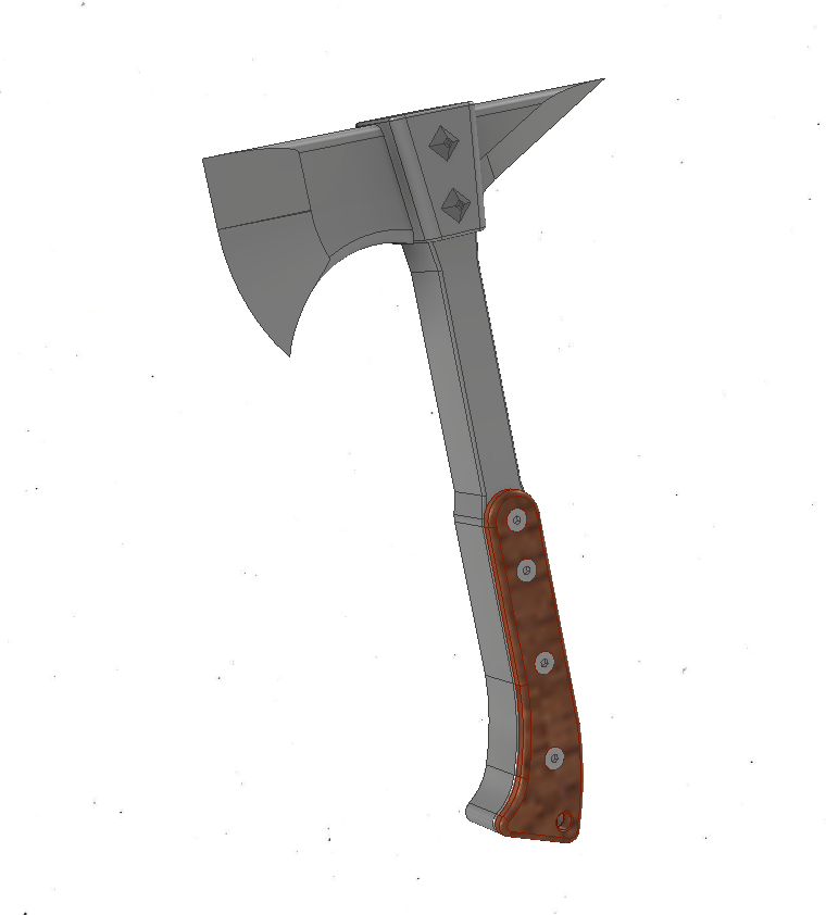hacha 1 herramienta arboles cortar ejes personalizado antiguo medieval arma 3D print model - Mito3D