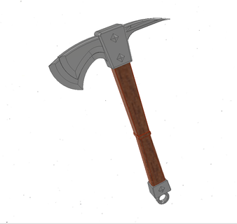 hacha n 2 Various axe tool trees cut axes personalized antique former medieval weapon 3d print model - Mito3D