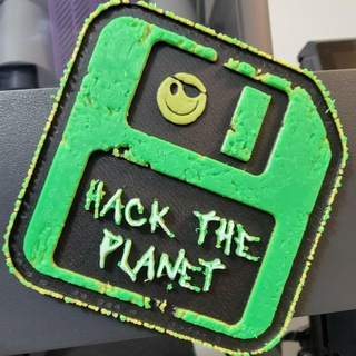 hack pianeta floppy disco hacker 3d print model - Mito3D