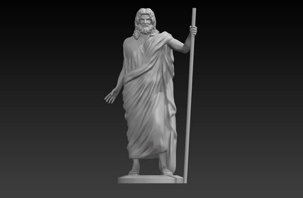 infierno dios griego arte grecia antigua escultura ventilador arte figura estatua 3d print model - Mito3D